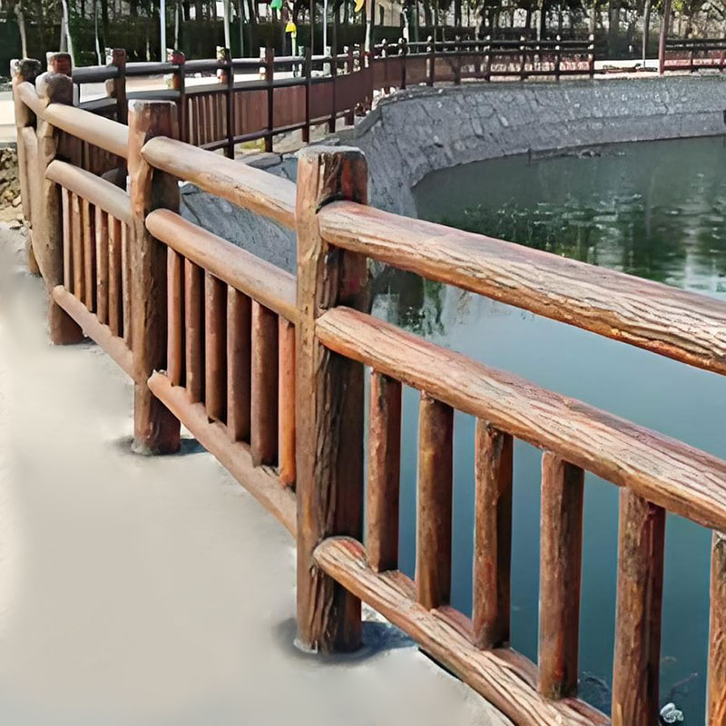 نرده چوبی بدلی پل