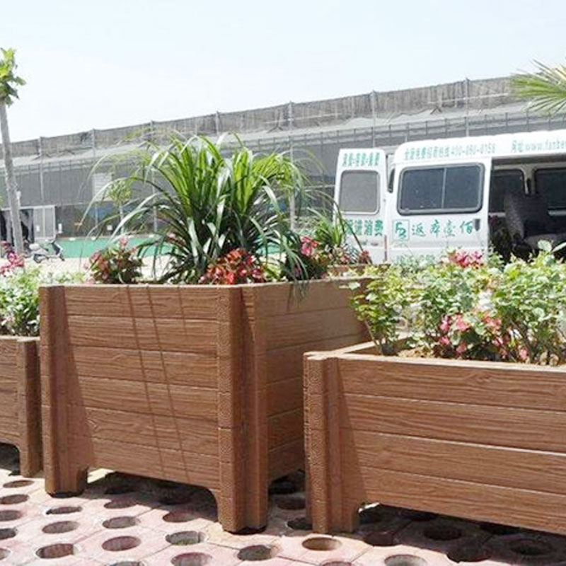 نرده چوبی بدلی باکس گل